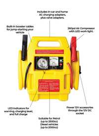 2-in-1 Super Power Pack with Air Compressor 2-in-1 Super Power Pack with Air Compressor