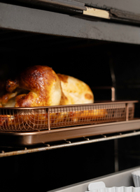 2 in 1 Copper Infused Mesh Rack with Baking Tray