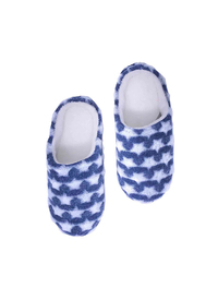 Ladies Hardsole Large Star Print Slipper 