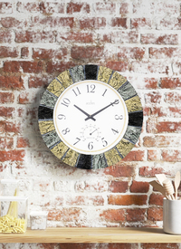 Bowfell' 26cm Slate effect indoor/outdoor wall clock