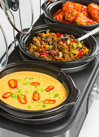 Daewoo Triple Slow Cooker/Food Warmer