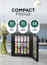Glass Mini Fridge 50L