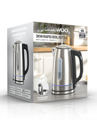 DAEWOO EDINBURGH 3KW RAPID BOIL STAINLESS STEEL KETTLE