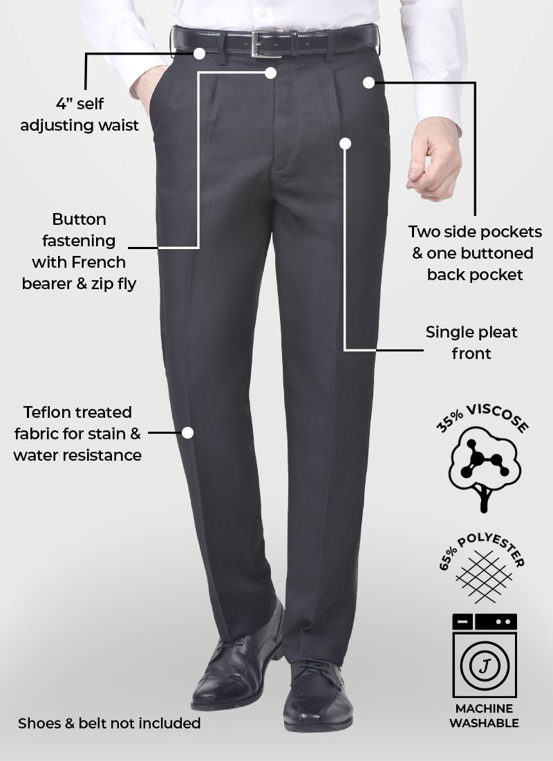 Black Solid Men Formal Trouser, Slim Fit at Rs 520 in Noida | ID:  2851771052191