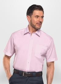 MENS POPLIN SHORT SLEEVE SHIRT 