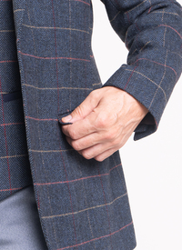 Tweed  Wool Check Blazer 