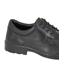 Black Lace Up Comfort Leather Shoe 