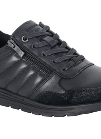 Leather Casual Zip & Lace Shoes 