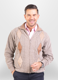 CHENILLE FLEECE LINED ZIP CARDIGAN 