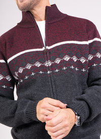 Norfolk Fleece Lined Jacquard Zipper 
