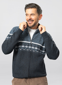 Norfolk Fleece-Lined Jacquard Zipper Norfolk Fleece-Lined Jacquard Zipper