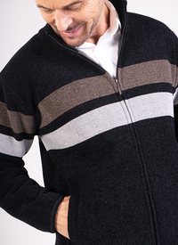 Samuel Horizontal Striped Chenille Zippe 