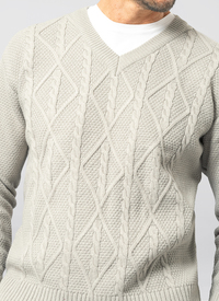 V Neck Cable Knit Jumpers 