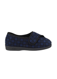 Navy Blue Superwide Touch Fasten Slipper Navy Blue Superwide Touch Fasten Slipper