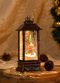 Spinning USB Santa Glitter Lantern