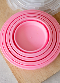 4pc Silicone  Collapsible Stacking Containers
