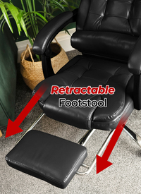 First Class Office Recliner and Footstool