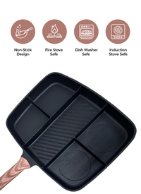 Jolliman 5 Section Grill & Griddle Pan