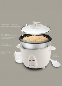 0.8L Rice Cooker, Perfect Portions Made Easy 0.8L Rice Cooker, Perfect Portions Made Easy