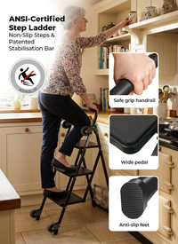 Homelya 4-in-1 MultiPurpose Utility Cart & Step Ladder Homelya 4-in-1 MultiPurpose Utility Cart & Step Ladder