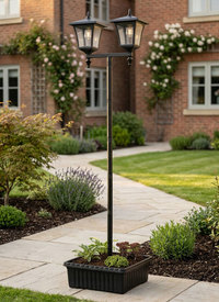 Solar Security Light With Planter Base Solar Security Light With Planter Base