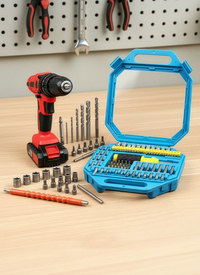 21 V Cordless Drill with 1 Battery & 101 Pieces Set 21 V Cordless Drill with 1 Battery & 101 Pieces Set
