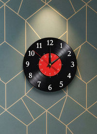 Vinyl Record Design Flat Wall Clock Vinyl Record Design Flat Wall Clock
