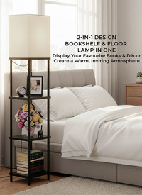 3-Tier Shelf with Lamp for Books