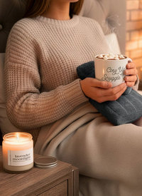 Christmas Gift Set - Hot Water Bottle, Mug & Candle