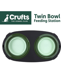 CRUFTS COLLAPSIBLE TRAVEL PET FEEDING STATION