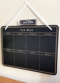 Weekly Hanging Chalkboard Planner With 8 Sections