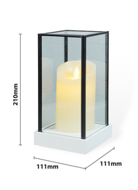 Hurricane Glass Artificial Candle Holder