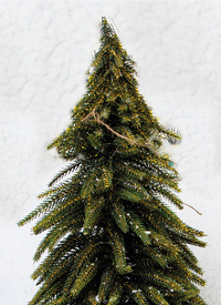 Decorative Gold Finish Mini Christmas Tree in