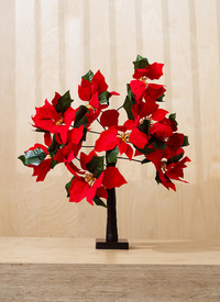 Free Standing LED Poinsettia Tree