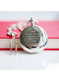 PERSONALISED ROMAN SKELETON POCKET WATCH