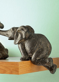 Set of 2 Shelf Elephants