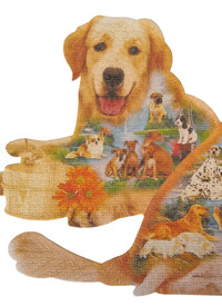 Dog Shape Jigsaw Puzzle