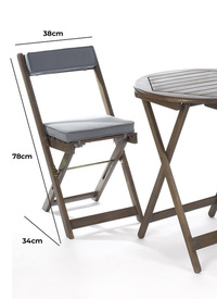 Raffles Hardwood Bistro Set 