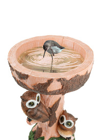 Owl Solar Bird Bath