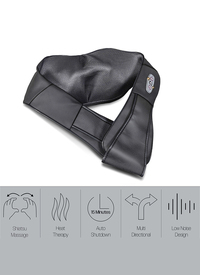 Heated neck massager