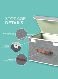 5PC Collapsible Storage Box with Lid