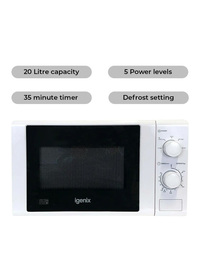 Igenix White 20L 700W Manual Microwave Igenix White 20L 700W Manual Microwave