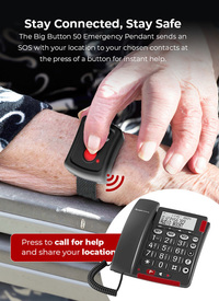 Senior Friendly Big Button Phone with Emergency Call Pendant Senior Friendly Big Button Phone with Emergency Call Pendant