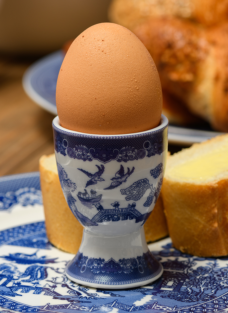 Blue willow egg best sale cups