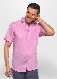 Linen Blend Summer Short Sleeve Shirt 