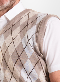 ARGYLE PATTERN SLEEVELESS TOP 