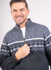 Norfolk Fleece Lined Jacquard Zipper 