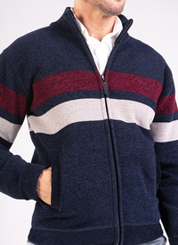 Samuel Horizontal Striped Chenille Zippe 