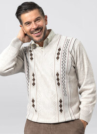Diamond Pattern V Neck Jumper 