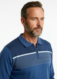 Mens Quarter Zip Long Sleeve Polo Mens Quarter Zip Long Sleeve Polo